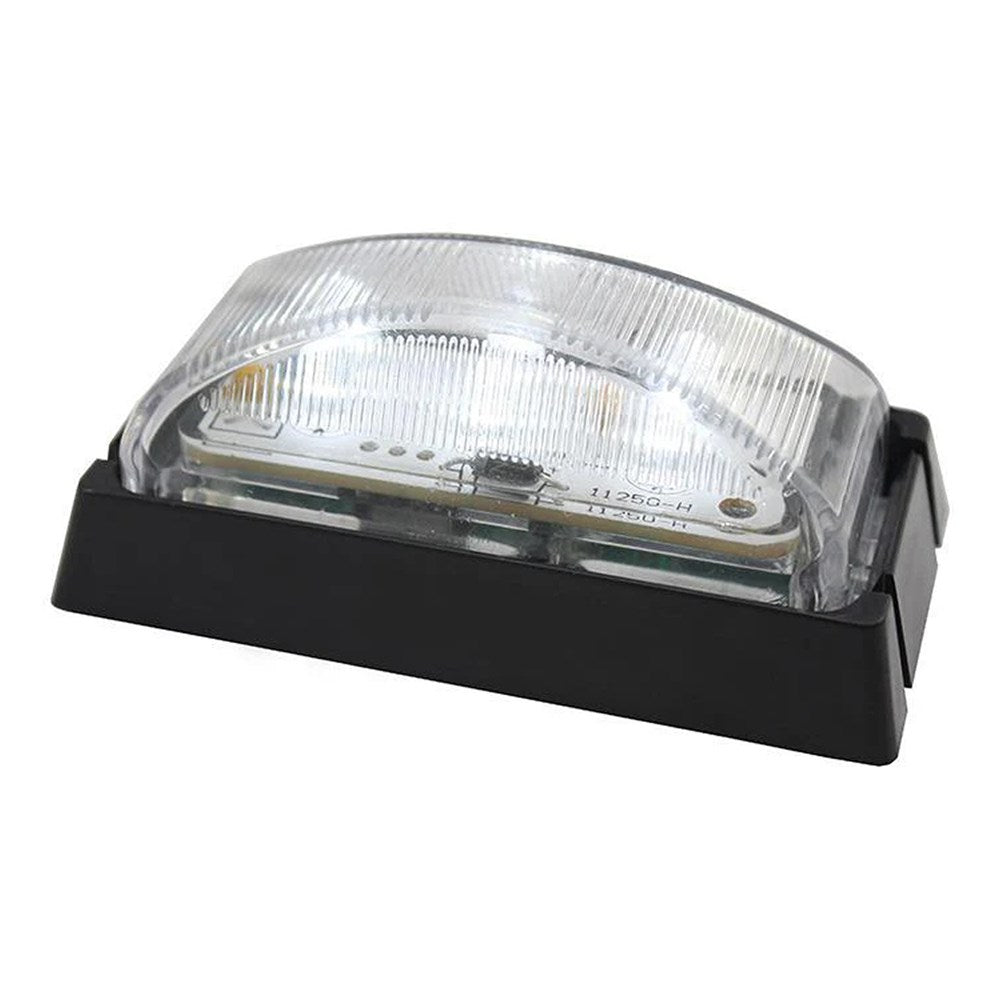 AP LED WHITE FRONT MARKER LAMP BLACK BASE 11056