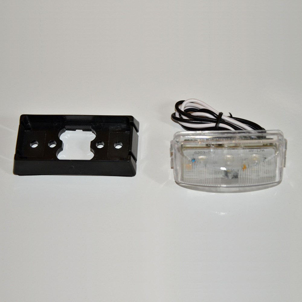 AP LED WHITE FRONT MARKER LAMP BLACK BASE 11056