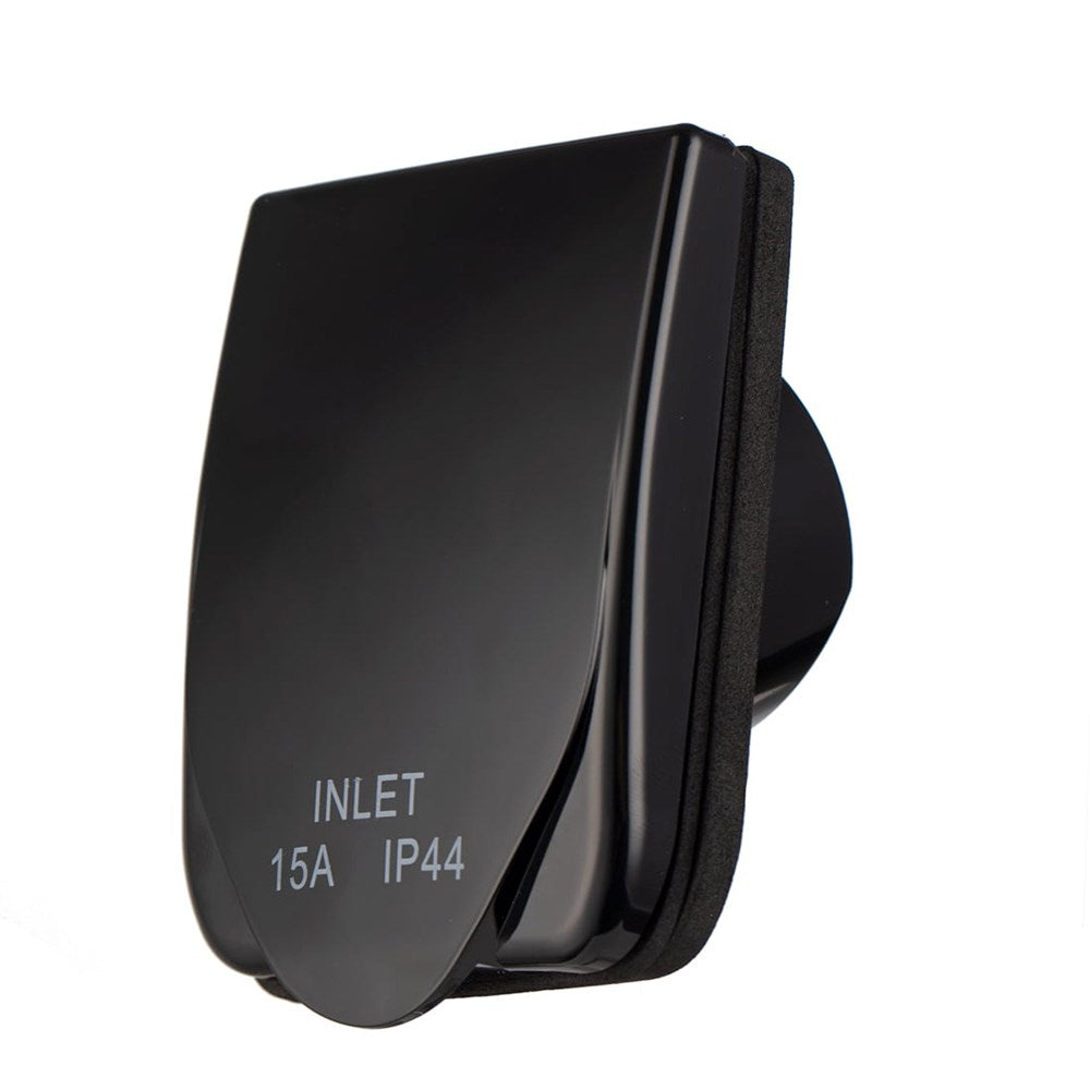 15 AMP POWER INLET BLACK TRANSCO