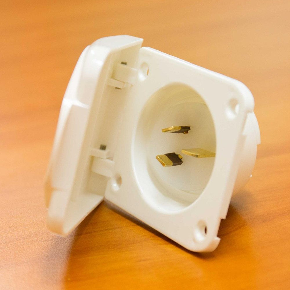 15 AMP POWER INLET WHITE TRANSCO