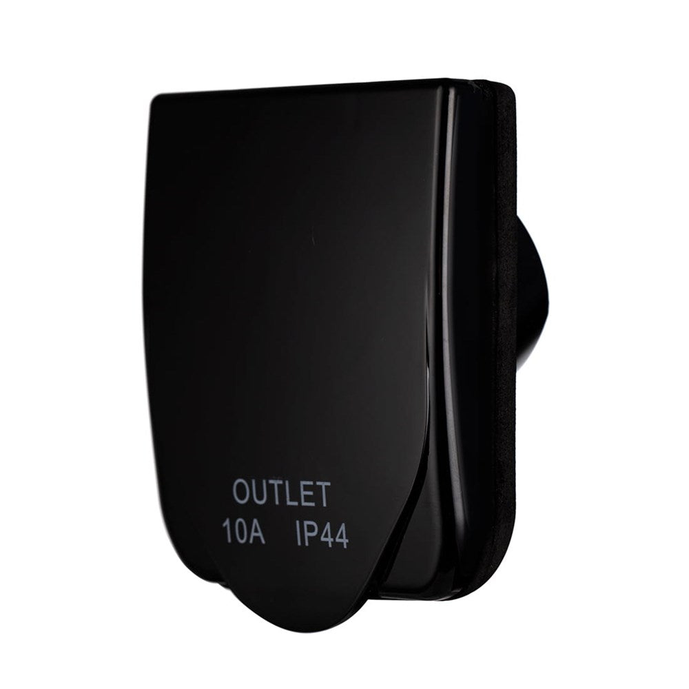 10 AMP POWER OUTLET BLACK TRANSCO