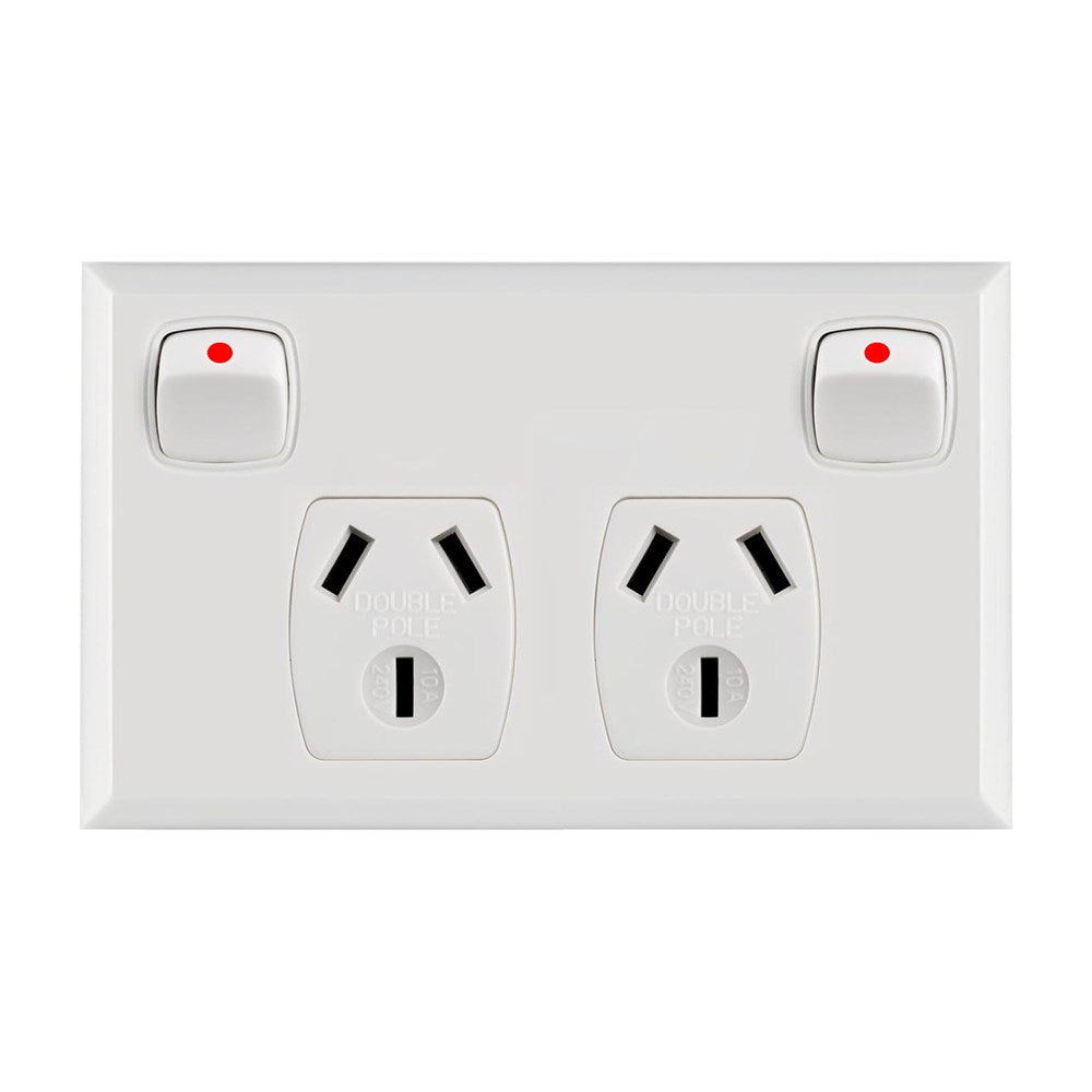 POWER POINT DOUBLE WHITE DOUBLE POLE TRANSCO