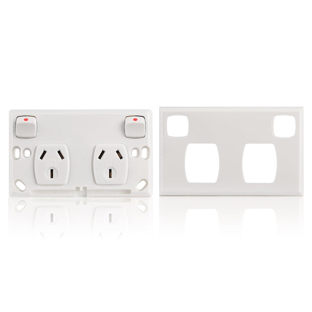 POWER POINT DOUBLE WHITE DOUBLE POLE TRANSCO