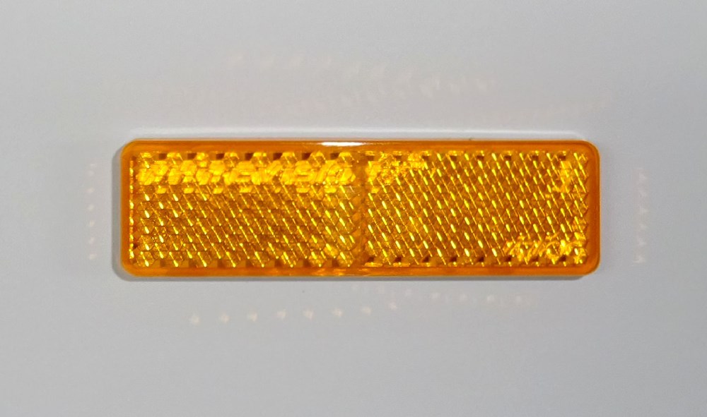 REFLECTOR AMBER 70 x 20mm STICK ON