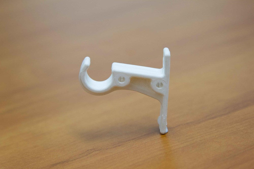 CURTAIN ROD BKT 1 PCE MUSLIN BKT WHITE