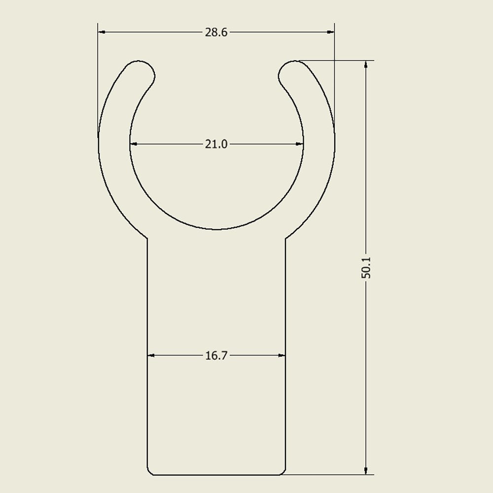 ANNEX POLE PLASTIC TUBE SNAP CLIP 19mm