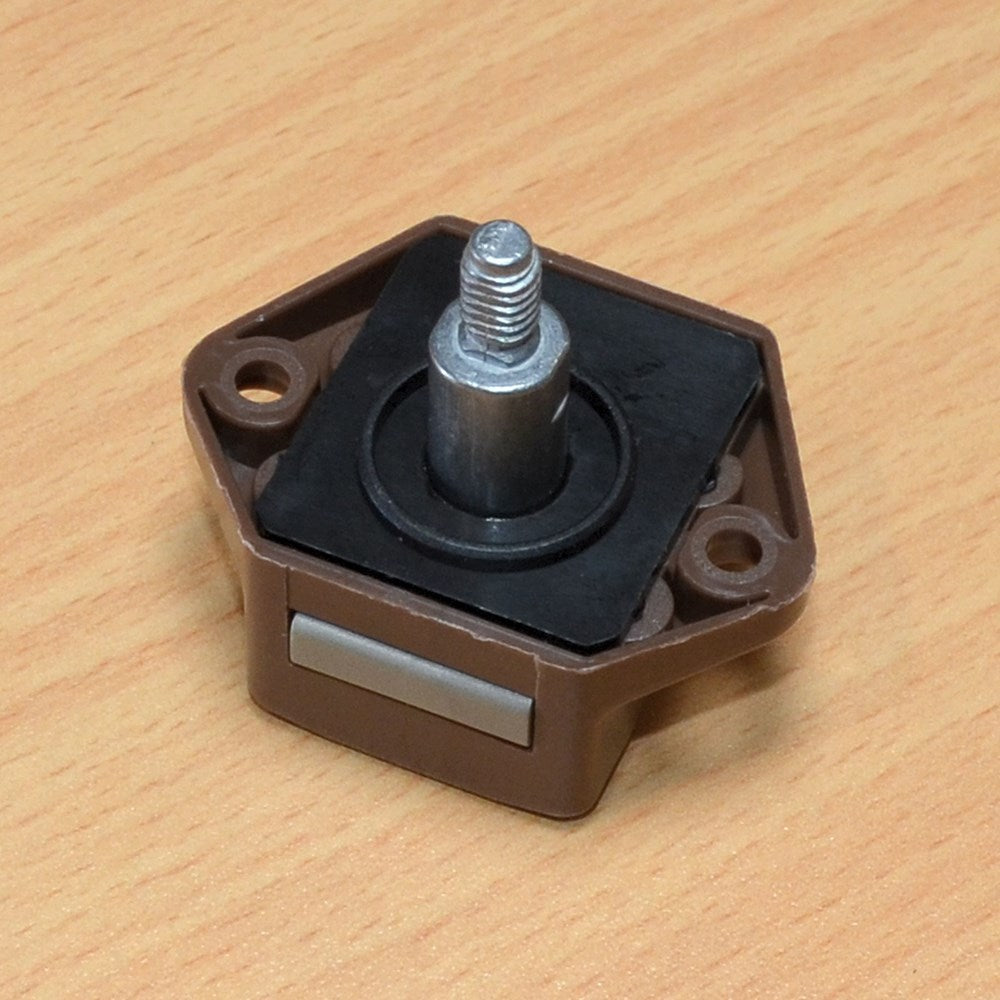 CUPBOARD CATCH BROWN JAYCO PUSH BUTTON
