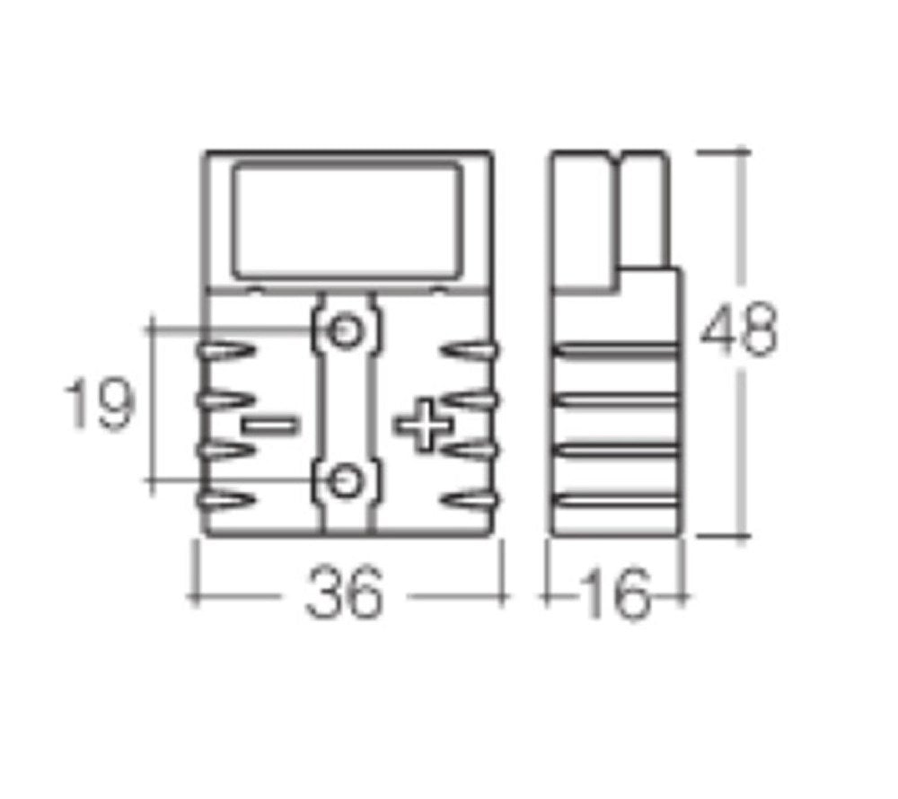 2 PIN ANDERSON TYPE NARVA 57200 50 AMP