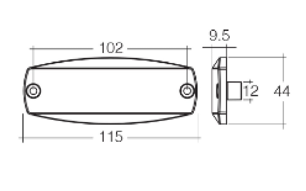 LIGHT - NARVA 91708 LED REAR MARKER RED