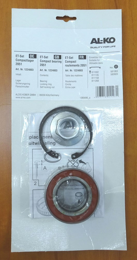 ALKO EUROPEAN CARAVAN BEARING KIT 1224801