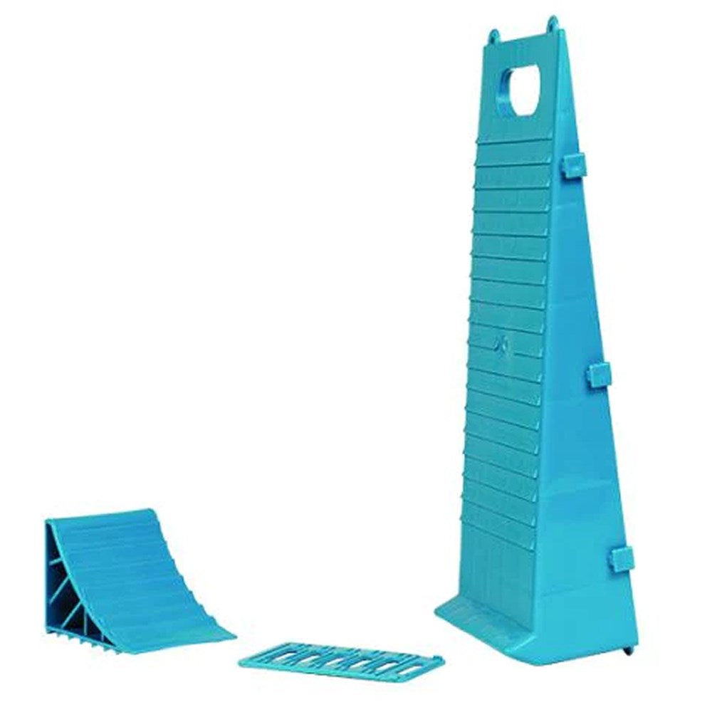 WHEEL LEVEL & CHOCK KIT CAMEC - TEAL