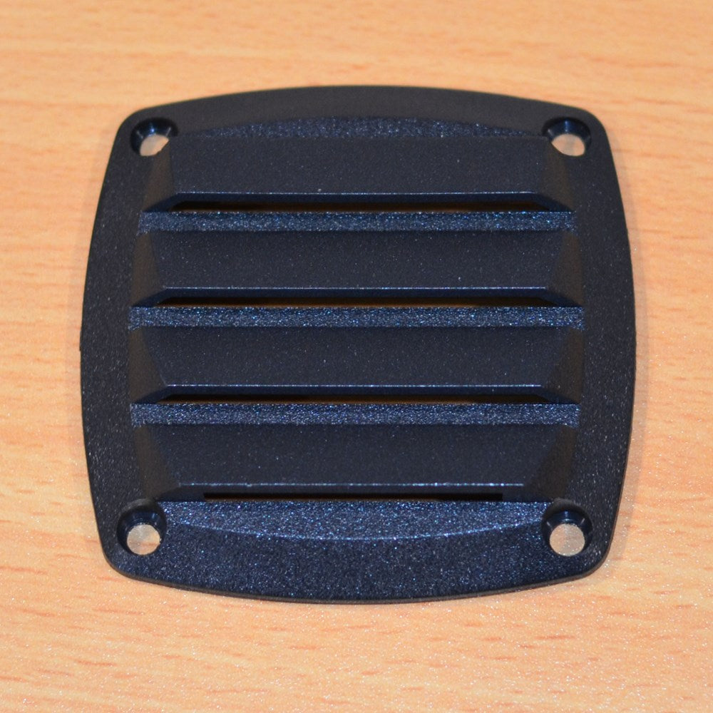 PLASTIC LOUVRE VENT 90 x 90 BLK BLACK
