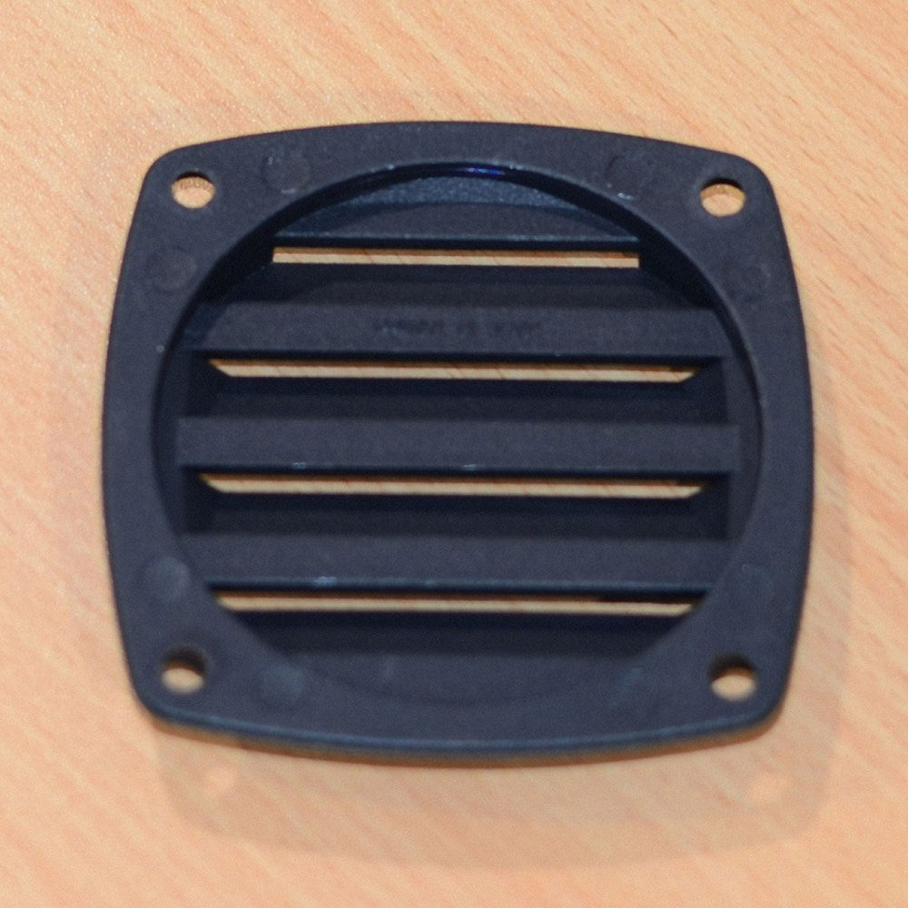 PLASTIC LOUVRE VENT 90 x 90 BLK BLACK